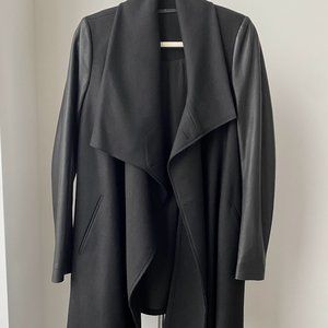 All Saints Monument Hyde Wool and Leather Coat